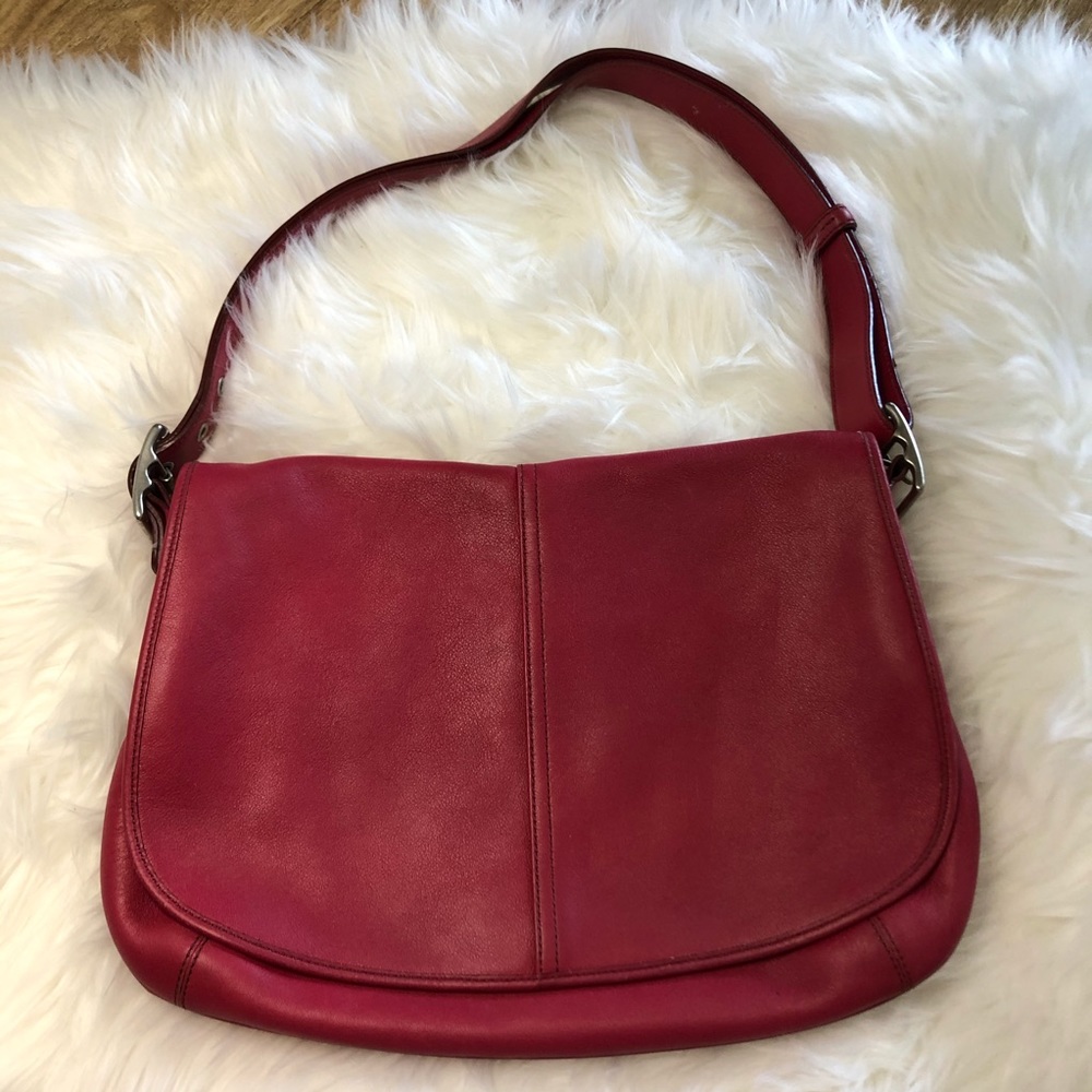 Coach Leather Flap Purse